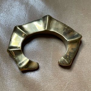 Ulla Johnson solid brass cuff bracelet gold chunky statement bangle luxe